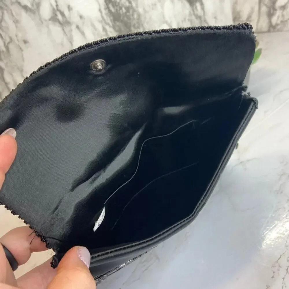 Vintage Beaded Black La Regale Clutch